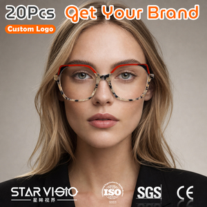 Color Block Acetate Front Eyeglasses Frames Square Women Manufacturer Wholesale