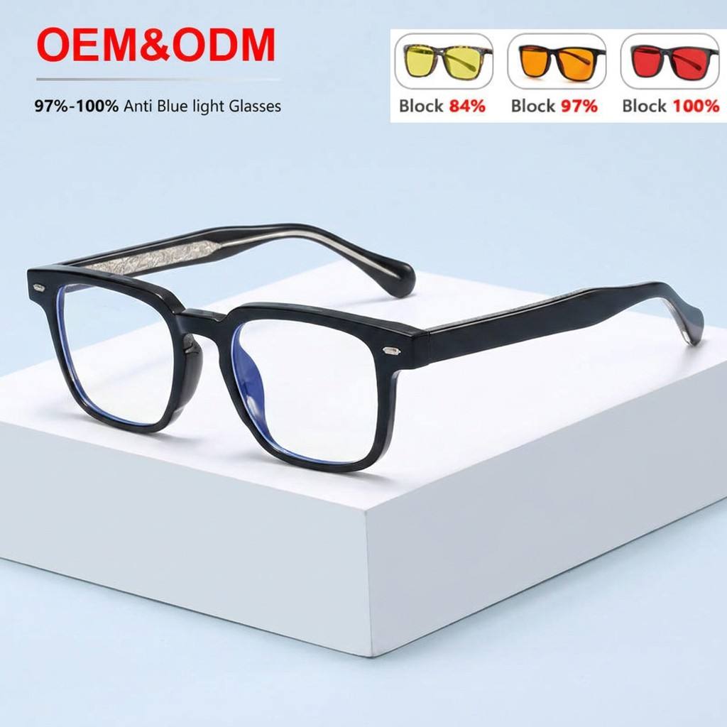Sunray Wholesale Anti Blue Light Blocking Glasses Men Women Custom Logo Wholesale Flexible Lightweight TR90 Eyeglasses Frame