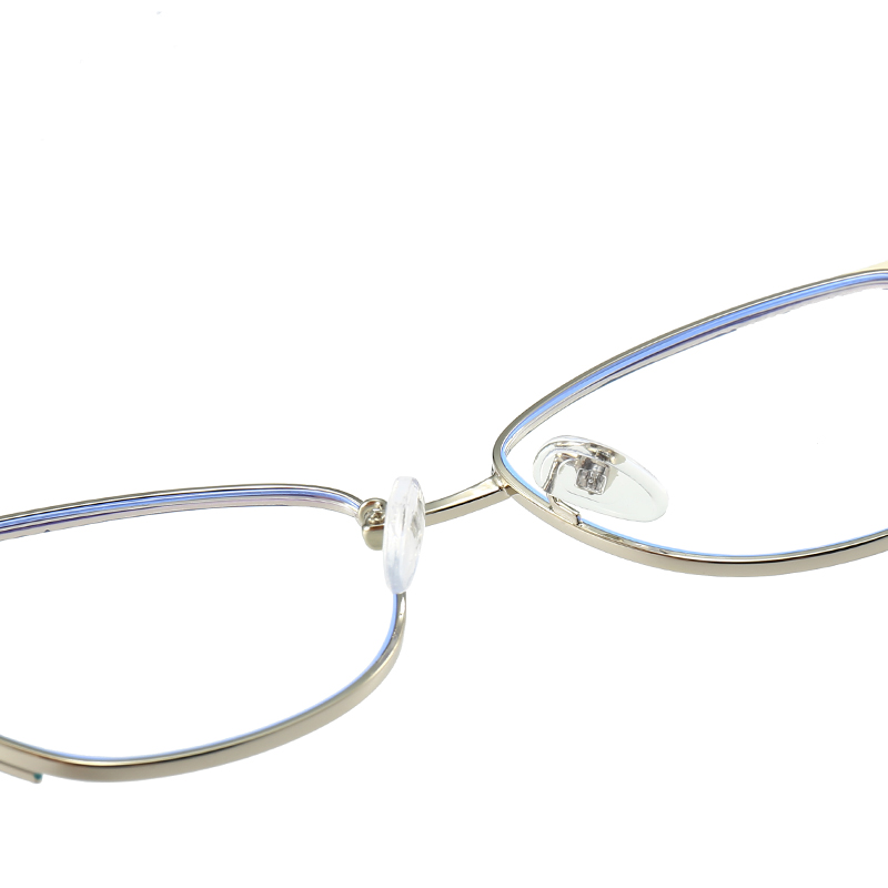 Anti-Blue Light Cat-Eye Optical Glasses Geometric Pattern Full-Rim Customizable Logo Multiple (Including Red) Universal Fit for