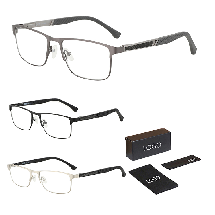 New Arrival High Quality Custom Square Reading Glasses Classic Carbon Fiber Optical Eyewear Frames for Men Rectangle Style