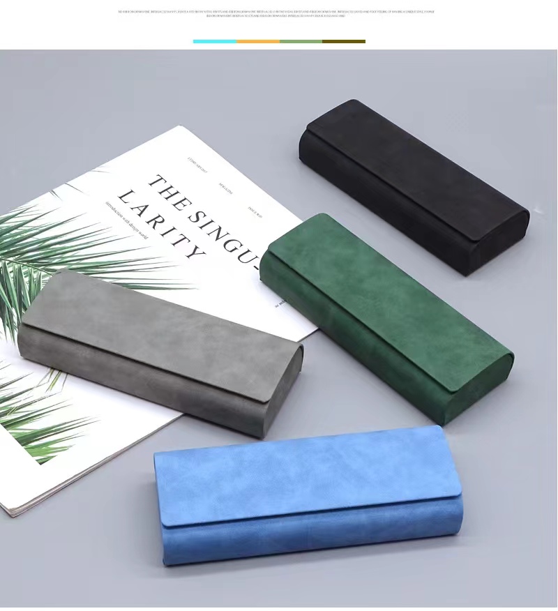 China Wholesaler Sunglasses Leather Case Logo Shade Custom Glasses Case Pu Leather Eyewear Fashionable Glasses Case