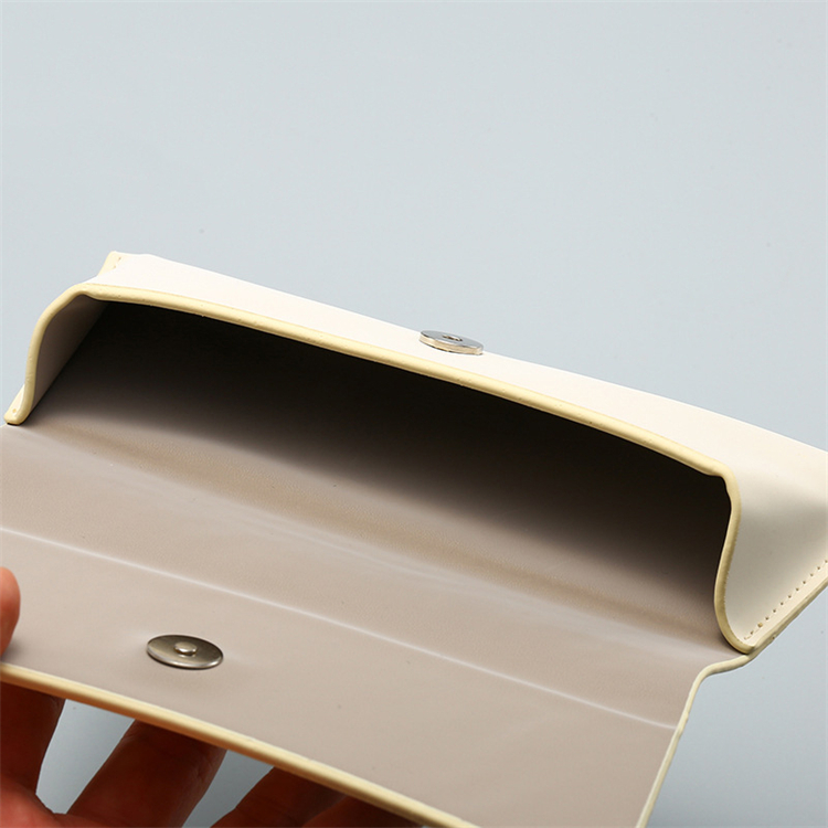 High Quality Custom Logo Rectangle PU Leather Glasses Case With Paper Gift Box Printing Hard Protection Storage &amp; Cleaning Cloth