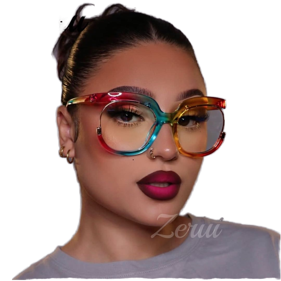 Hot Sale Women's Oversized Round Clear Eyeglass Frames 2025 Fashion Optical Eyewear TR90 Material for Men and Ladies