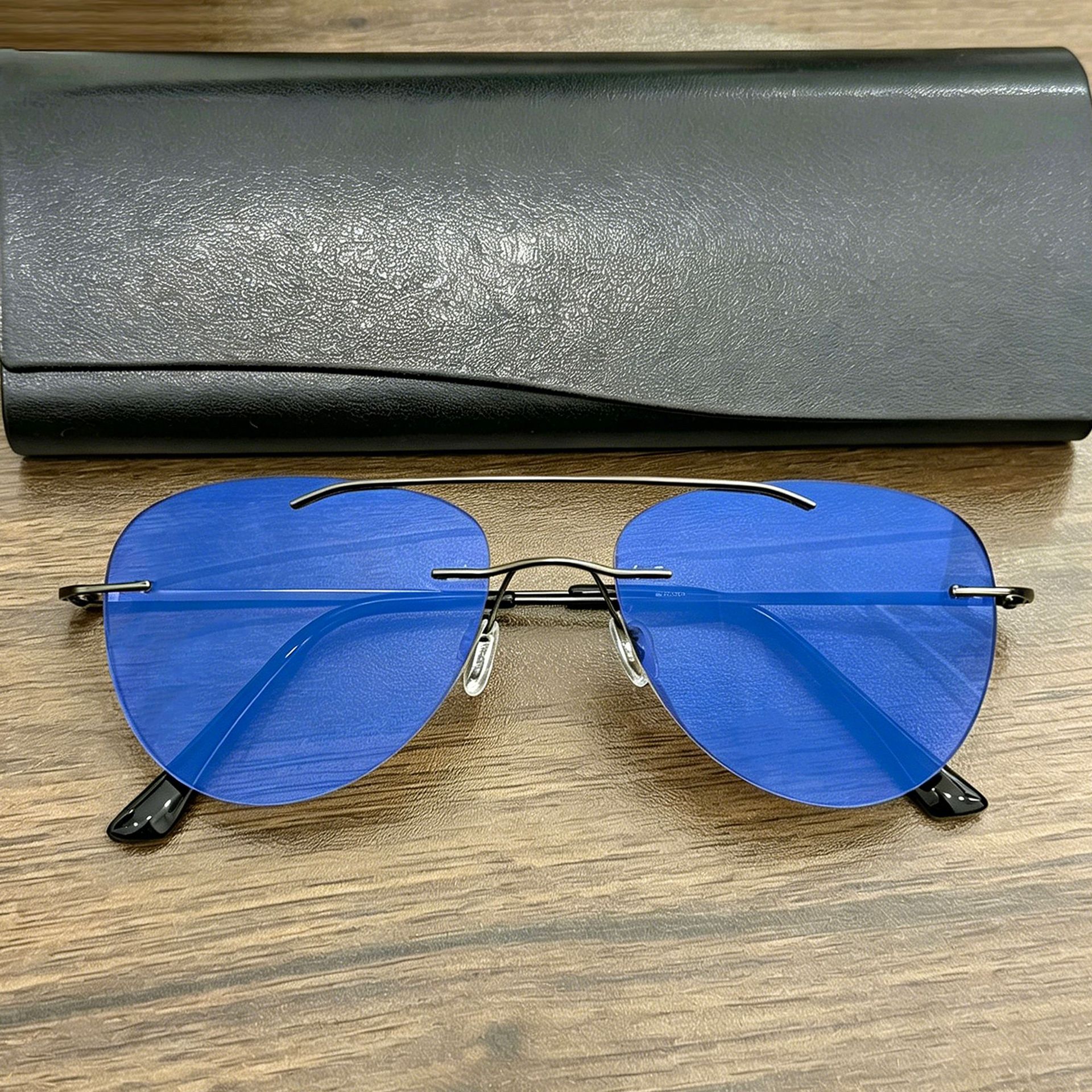 Premium Anti Uv400 Outdoor Computer Optical Frames Eyeglasses Rimless Sunglasses Photochromic Blue Light Glasses