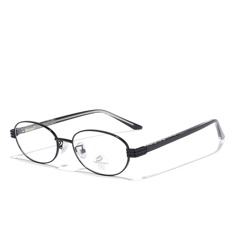 Vintage Metal Full Rim Solid Oval Anti Blue Light Blocking UV400 Computer Eyeglasses Lightweight Unisex Designer Trendy Luxury