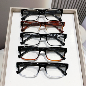 Rectangle Reading Glasses for Men Lightweight Plastic Frame Presbyopic Readers Wholesale