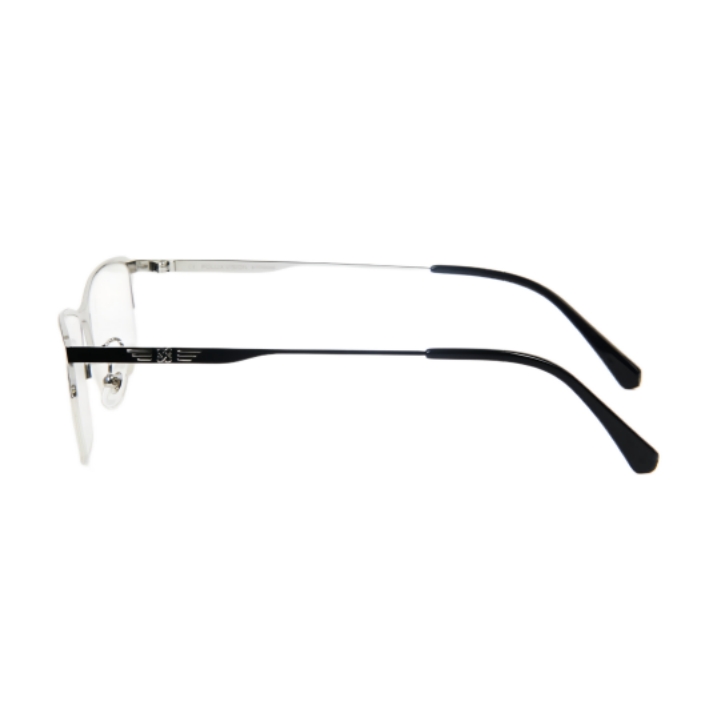 Business Half Frame Pure Titanium Glasses Fashionable Geometric Pattern Square Shape Classic Versatile Minimalist Unisex Adults