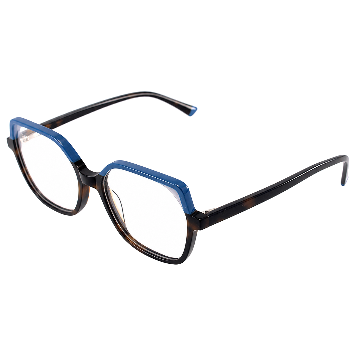 Color Block Acetate Front Eyeglasses Frames Optical Frames Red Gray Pattern Square Women Manufacturer Wholesale