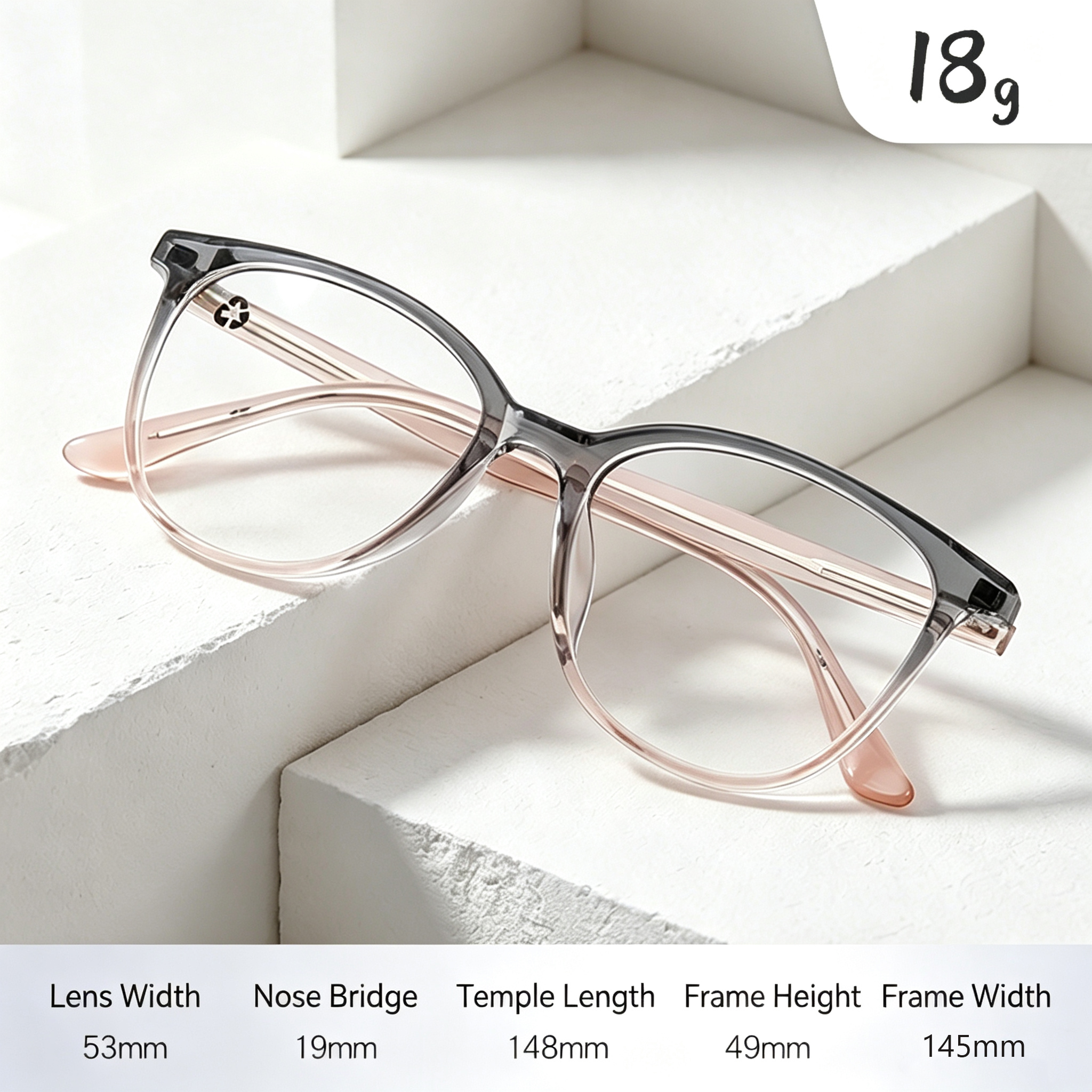 Wholesale High Quality Acetate Eyeglass Frames Adult Unisex Classic White Geometric Pattern Computer/Reading Custom Logo Option