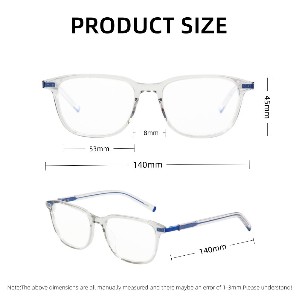 Unisex Acetate Optical Glasses Bridge and Hinge Details JNLOO 682707