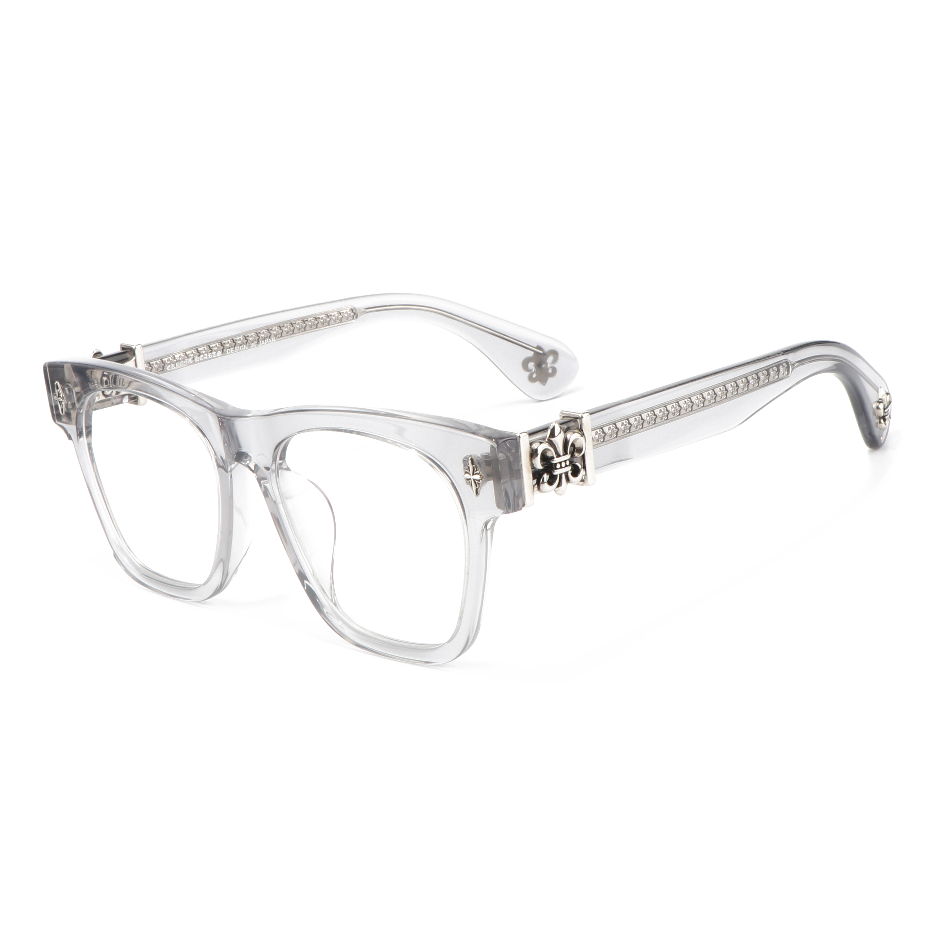 Silver Transparent Brown Optical Prescription Bifocal Acetate Premium Classic Style Luxury Unisex clear Eyeglasses Frame Glasses