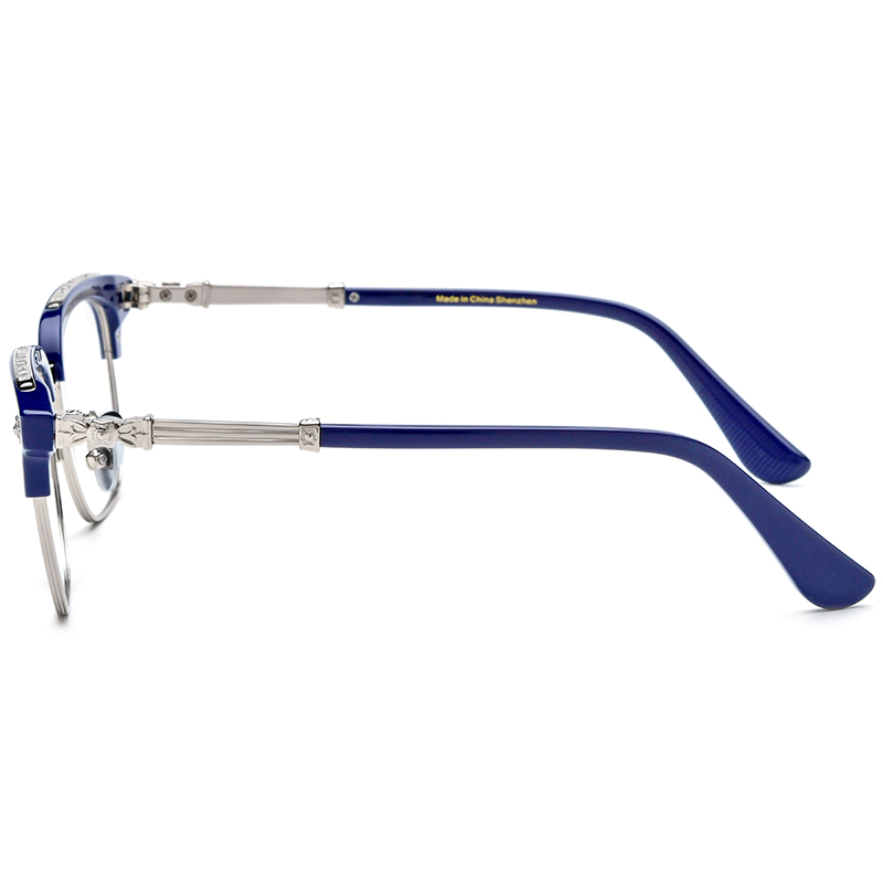 Borregls Acetate Glasses Women 2026 New Brand Design Square Chrome Eyeglass Frame Men Spectacles Optical Eyewear CH 19396