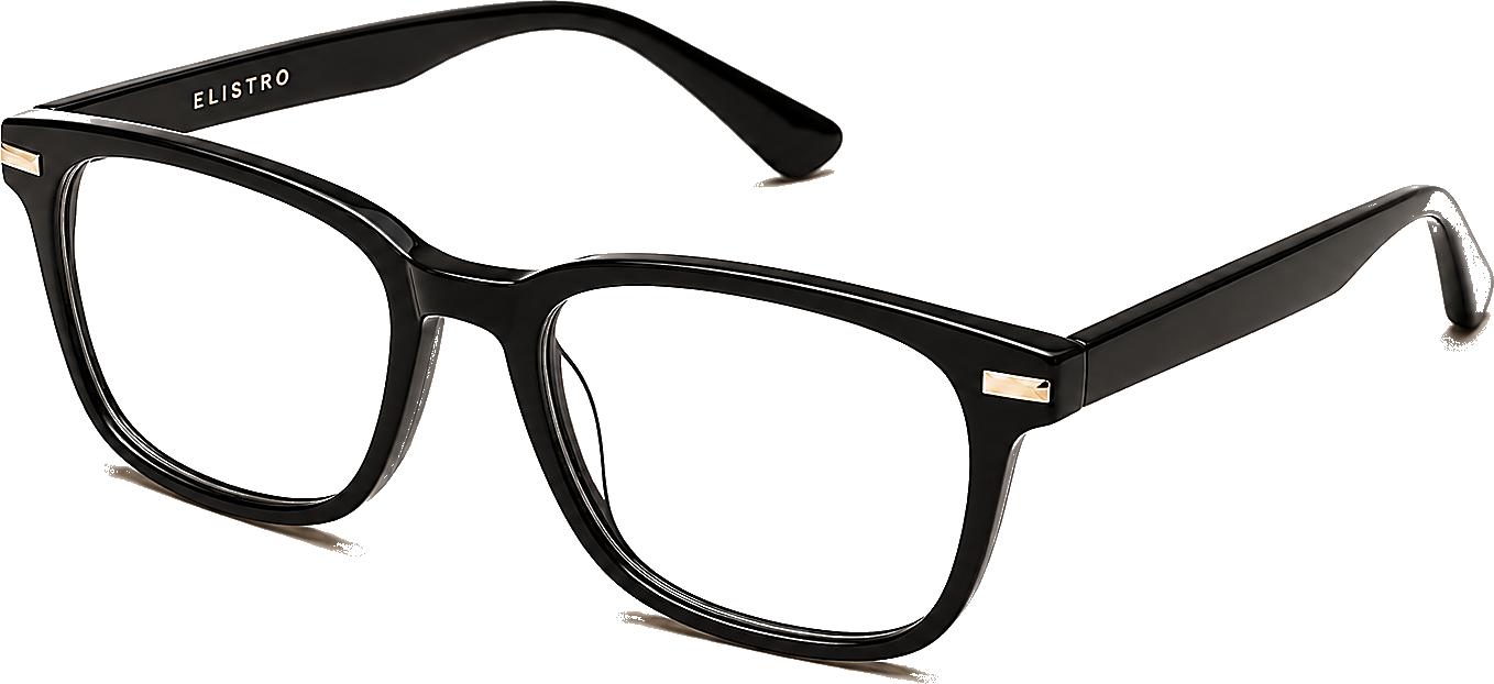 Elistro optical frame in black acetate
