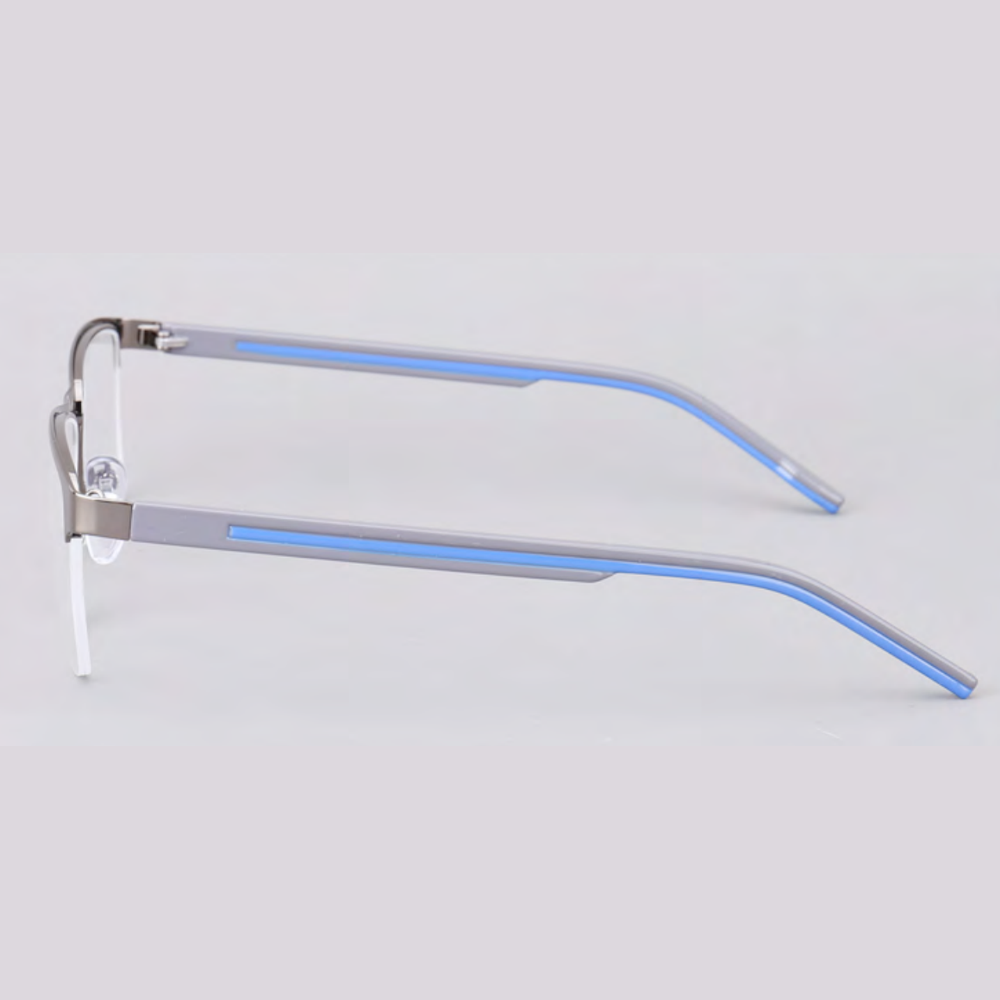 BONA Fashion Metal Glasses Frame Half Frame Eyeglasses Optical Eyewear Frames