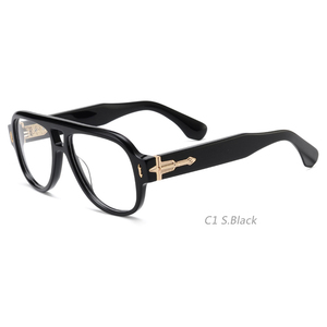BD001 Double Bridge Optical Frame Aviation Style Acetate Eyeglasses
