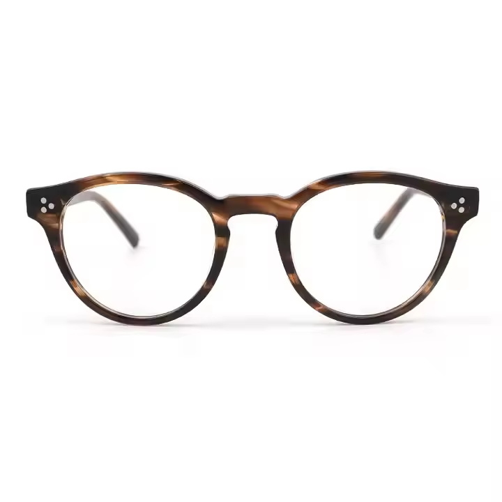 Vintage Small Frame Plate Eyeglasses Classic Solid Durable Popular Tortoiseshell Acetate Optical Frames Men Women Diamond Face