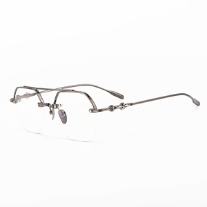 Women's Men's Pilot Half Frame Black Optical Prescription Presbyopia Large Frame Luxury Brand Light Frames for Eye Glasses Eyes