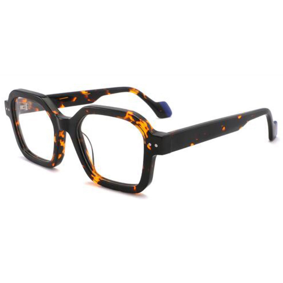 Luxury Clear Acetate Anti Blue Light Eyeglasses Frame Wide Eyewear Frames Men Custom Logo Fashion Thick Eyeglass Frames