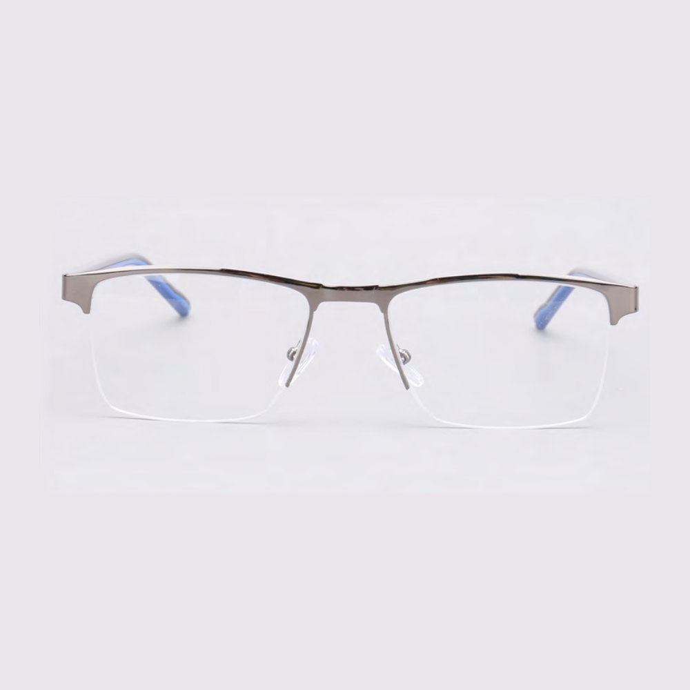 BONA Fashion Metal Glasses Frame Half Frame Eyeglasses Optical Eyewear Frames