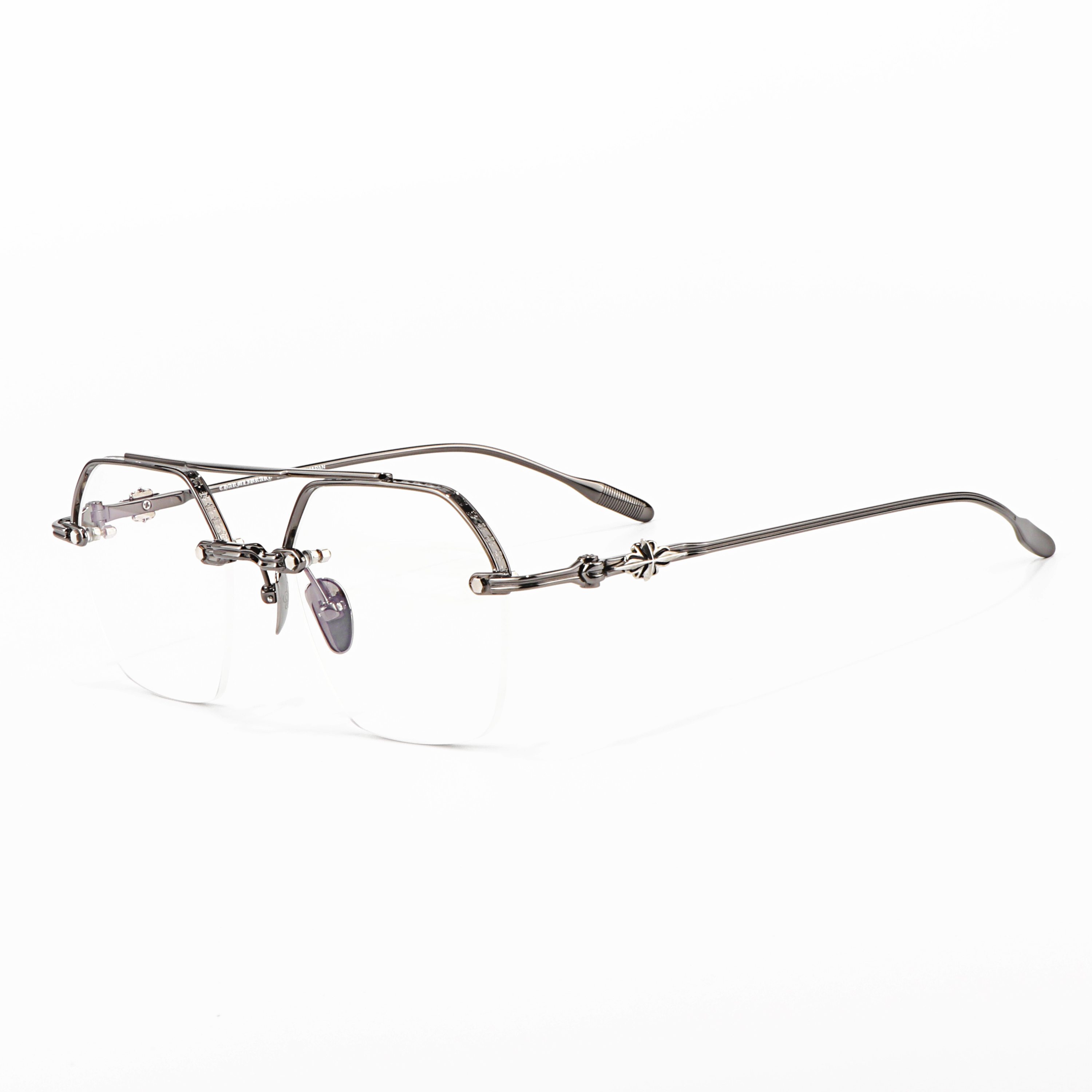 Women's Men's Pilot Half Frame Black Optical Prescription Presbyopia Large Frame Luxury Brand Light Frames for Eye Glasses Eyes