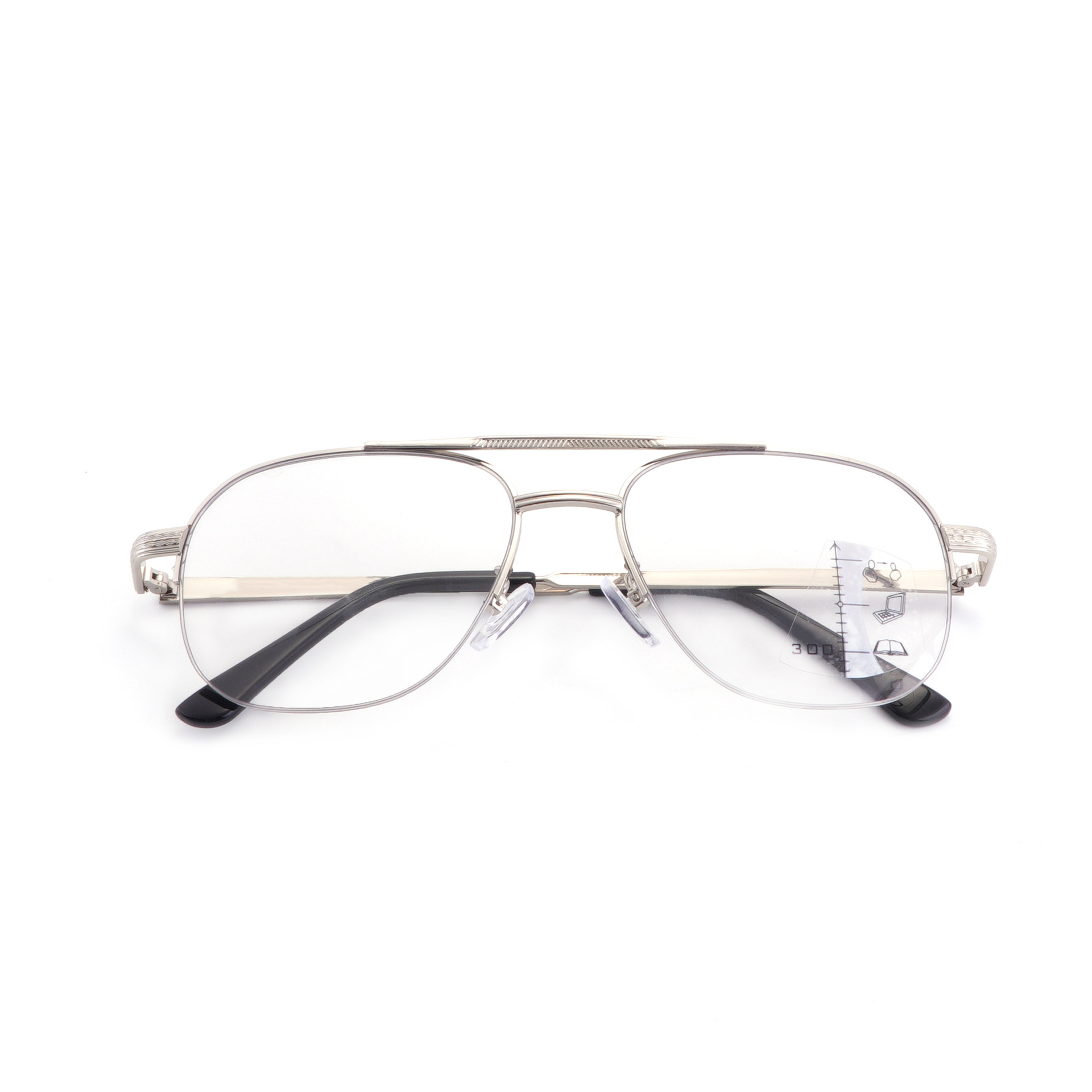 Large Metal Eyewear Men for Photogray Glasses Anti Blue Light HMC Coating Multifocal Progressive Reading Glasses Myopia