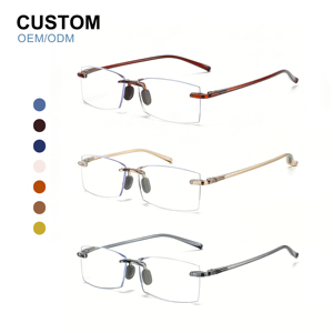 Fashion Rimless Squared Unisex Presbyopia Reading Glasses