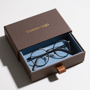 Custom Small Elegant Rigid Sliding Eyewear Paper Packaging Luxury Glasses Drawer Box