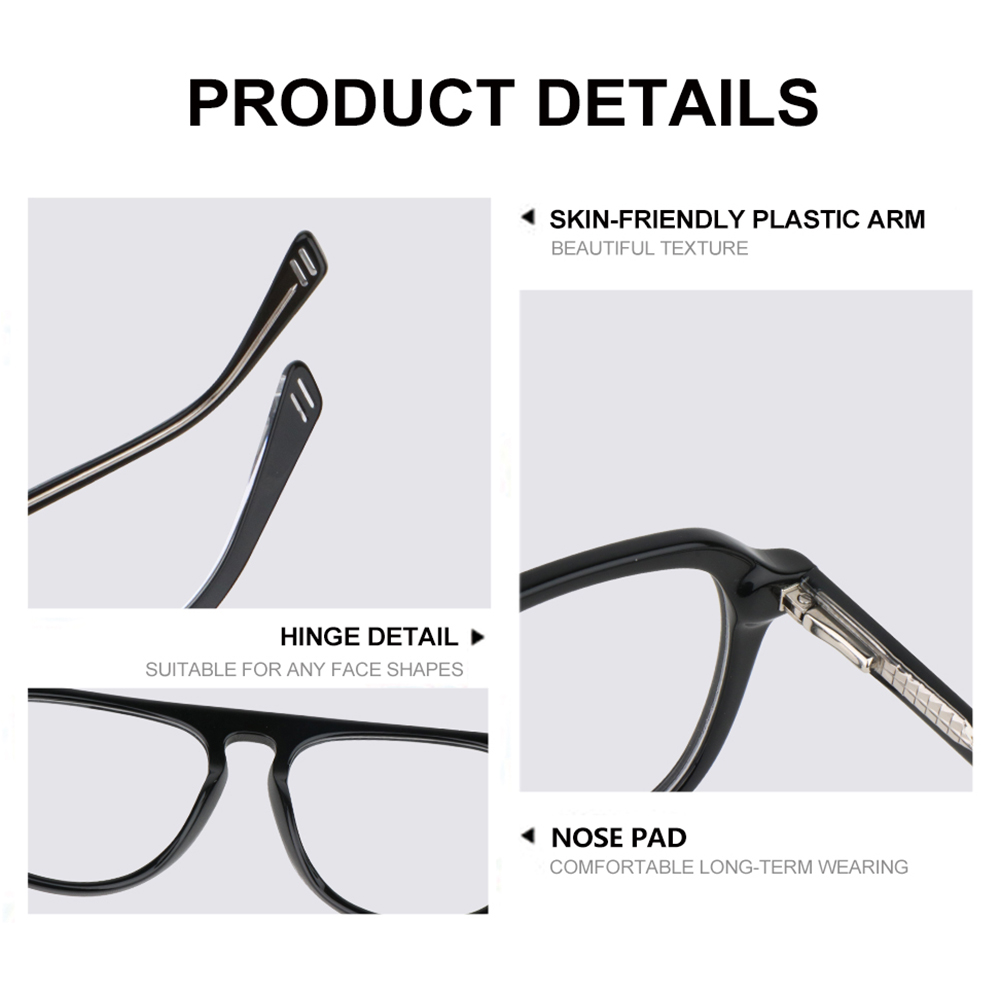 Manufacture Fashion Aviation Eyeglasses Acetate Pilot Optical Blue Light Blocking Glasses Acetate Glasses Frame for Men Women