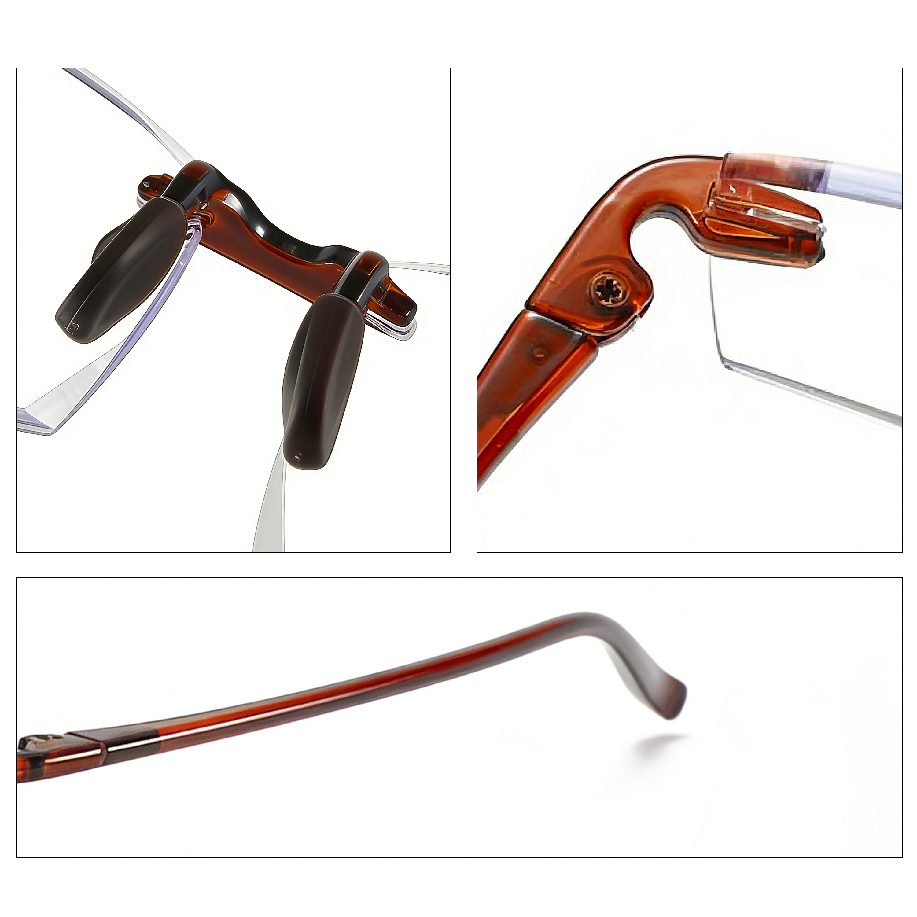 Rimless Squared PC Frame Good Quality Presbyopia Fashion Male Female Unisex Corrective Eyeglasses Reading Glasses