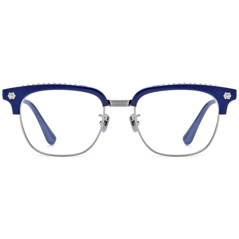 Borregls Acetate Glasses Women 2026 New Brand Design Square Chrome Eyeglass Frame Men Spectacles Optical Eyewear CH 19396