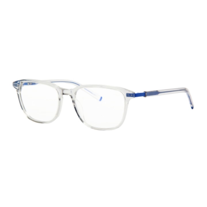 New Blue Transparent Square Full-Rim Comfortable Unisex Acetate Optical Frame Simple Fresh Versatile Style JNLOO 682707