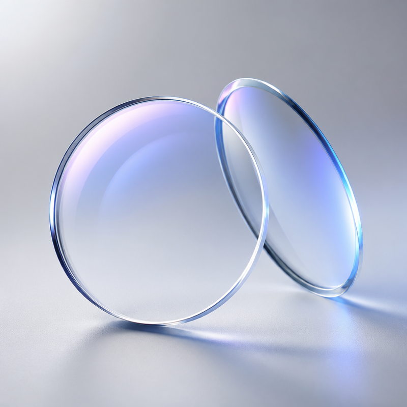 ZHENG HE 1.50 Clear Cut Lens UV400 Anti Blue Light Two-piece Pair Single Vision UC HC HMC Coating 65mm Reading Glasses Optical