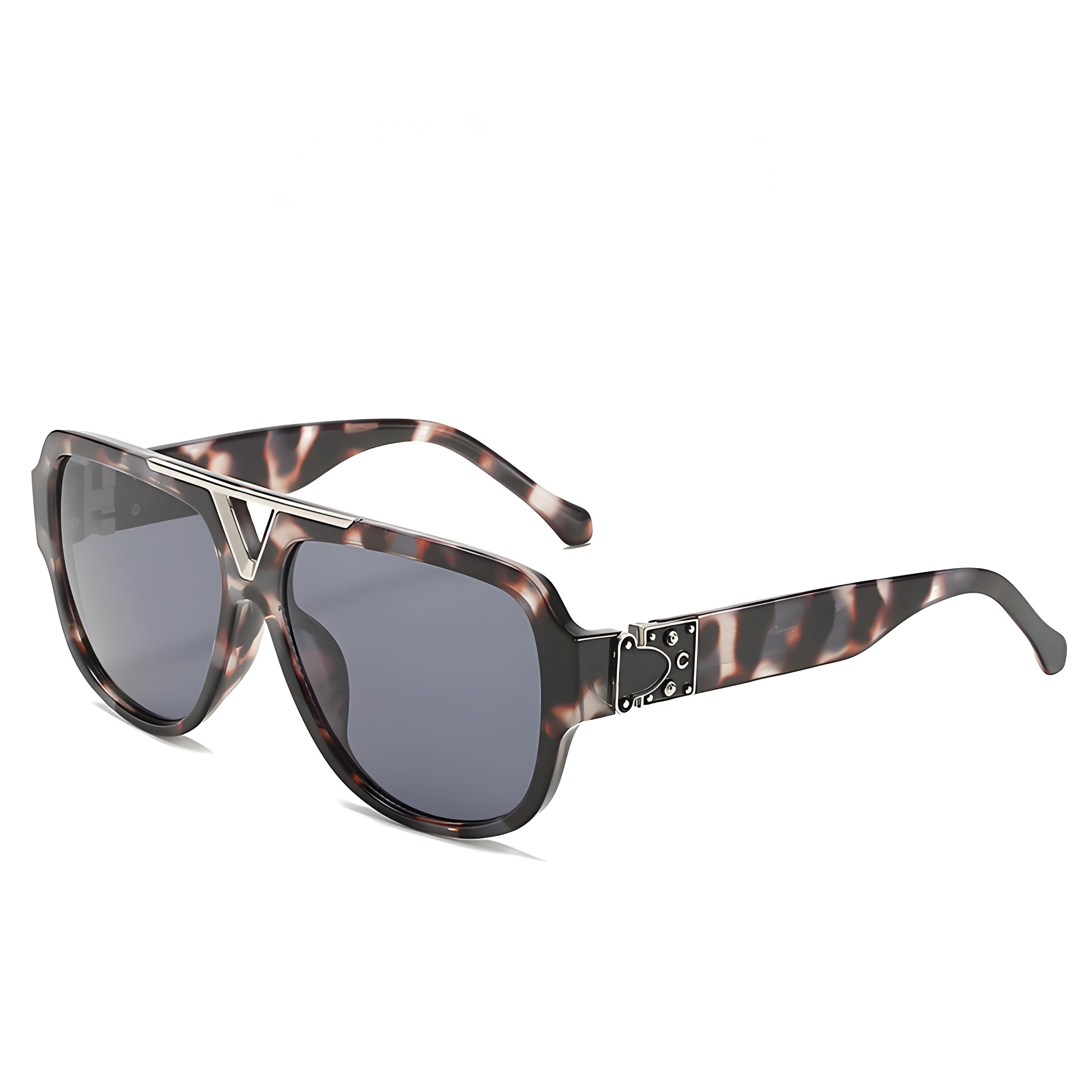 New Retro Oversized Designer Sunglasses for Men and Women UV400 Optical Lenses PC Frame Fashionable Millionaire Style