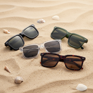 Ready Stock Polarized Square Sunglasses Acetate Fiber