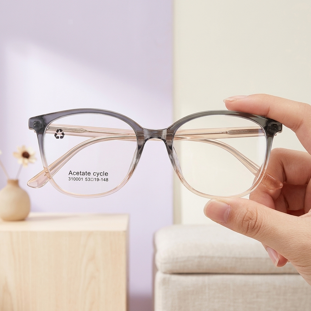 Wholesale High Quality Acetate Eyeglass Frames Adult Unisex Classic White Geometric Pattern Computer/Reading Custom Logo Option
