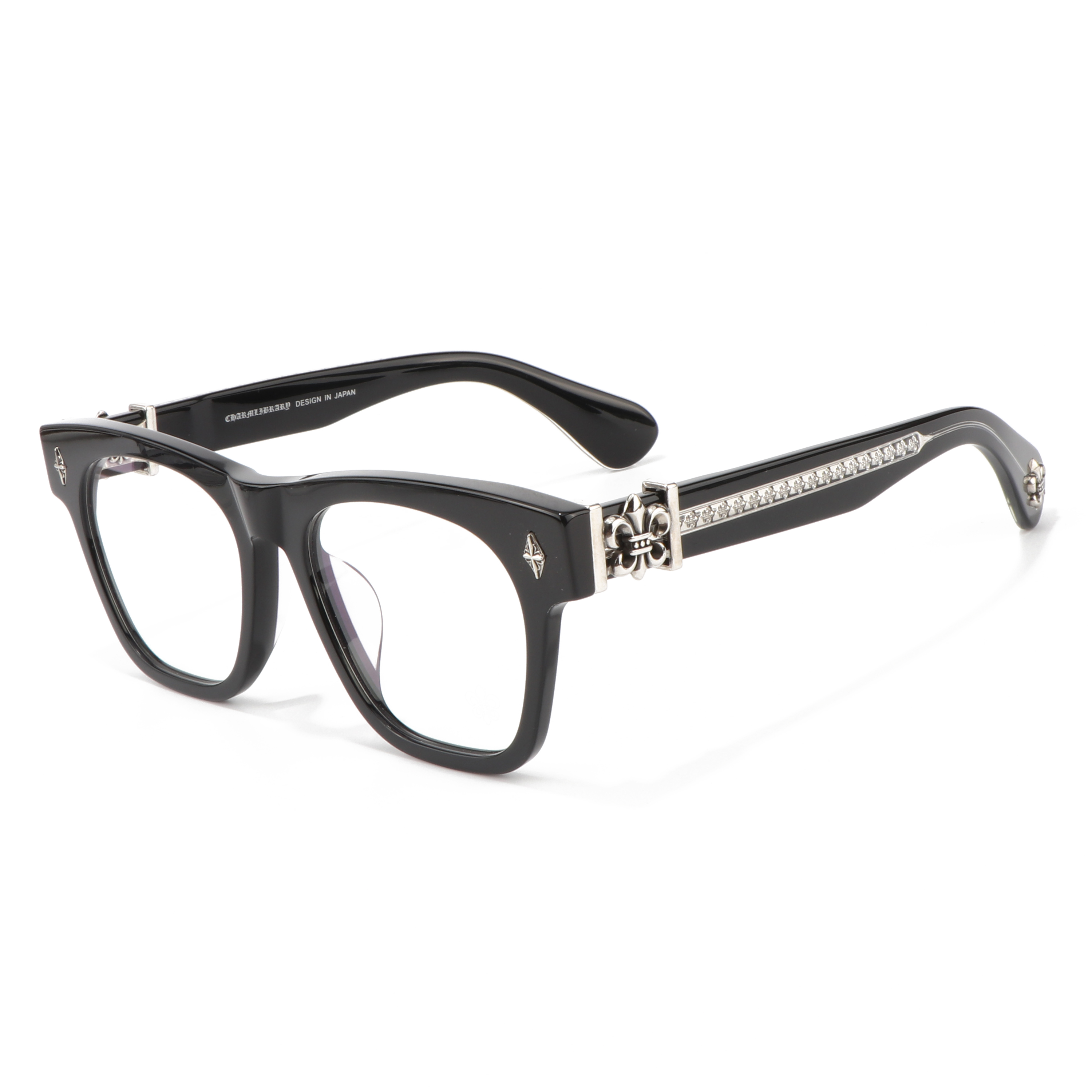 Silver Transparent Brown Optical Prescription Bifocal Acetate Premium Classic Style Luxury Unisex clear Eyeglasses Frame Glasses