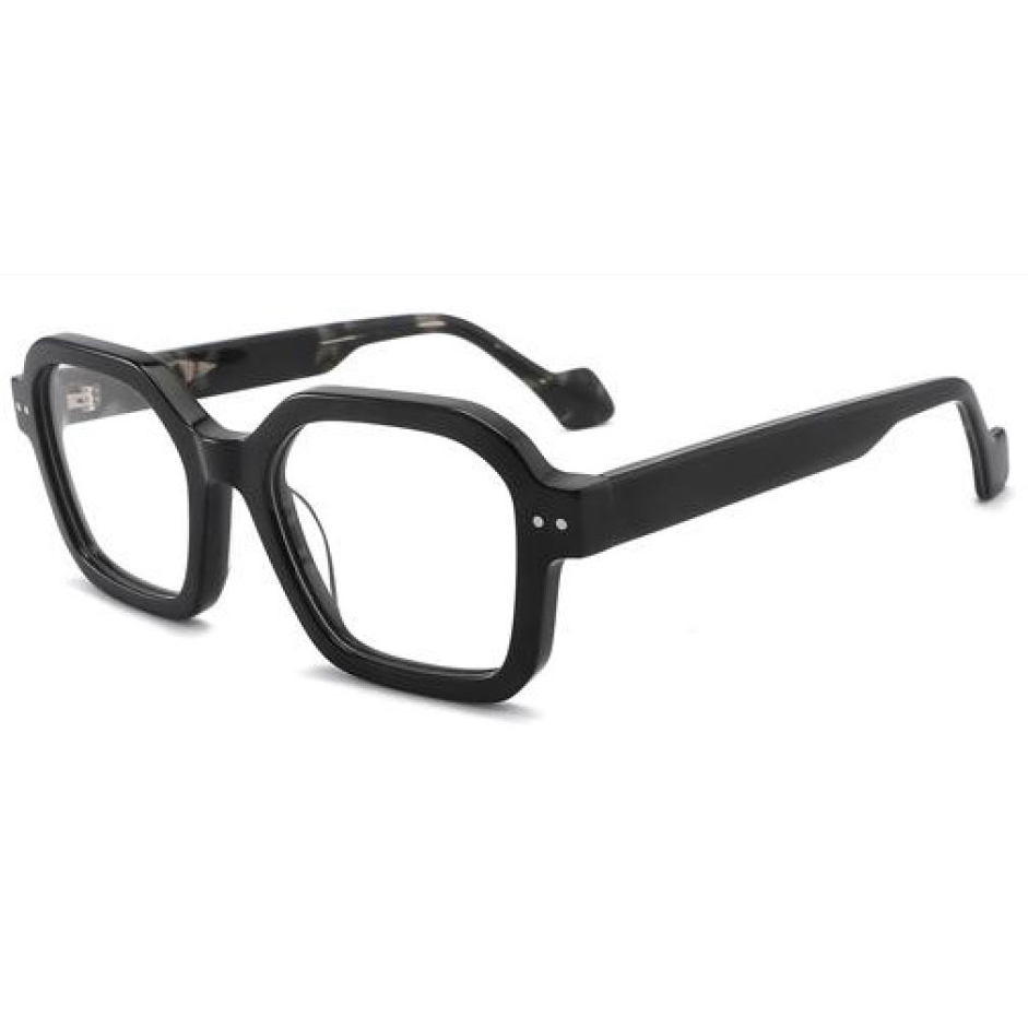 Luxury Clear Acetate Anti Blue Light Eyeglasses Frame Wide Eyewear Frames Men Custom Logo Fashion Thick Eyeglass Frames