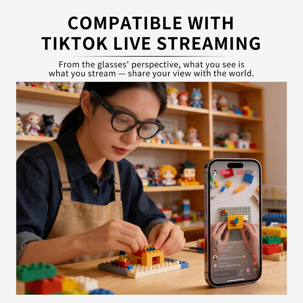 AI Camera Smart Glasses With 8MP Photo Video Recording Voice Control Real Time Translation Smart Glasses OEM ODM Factory