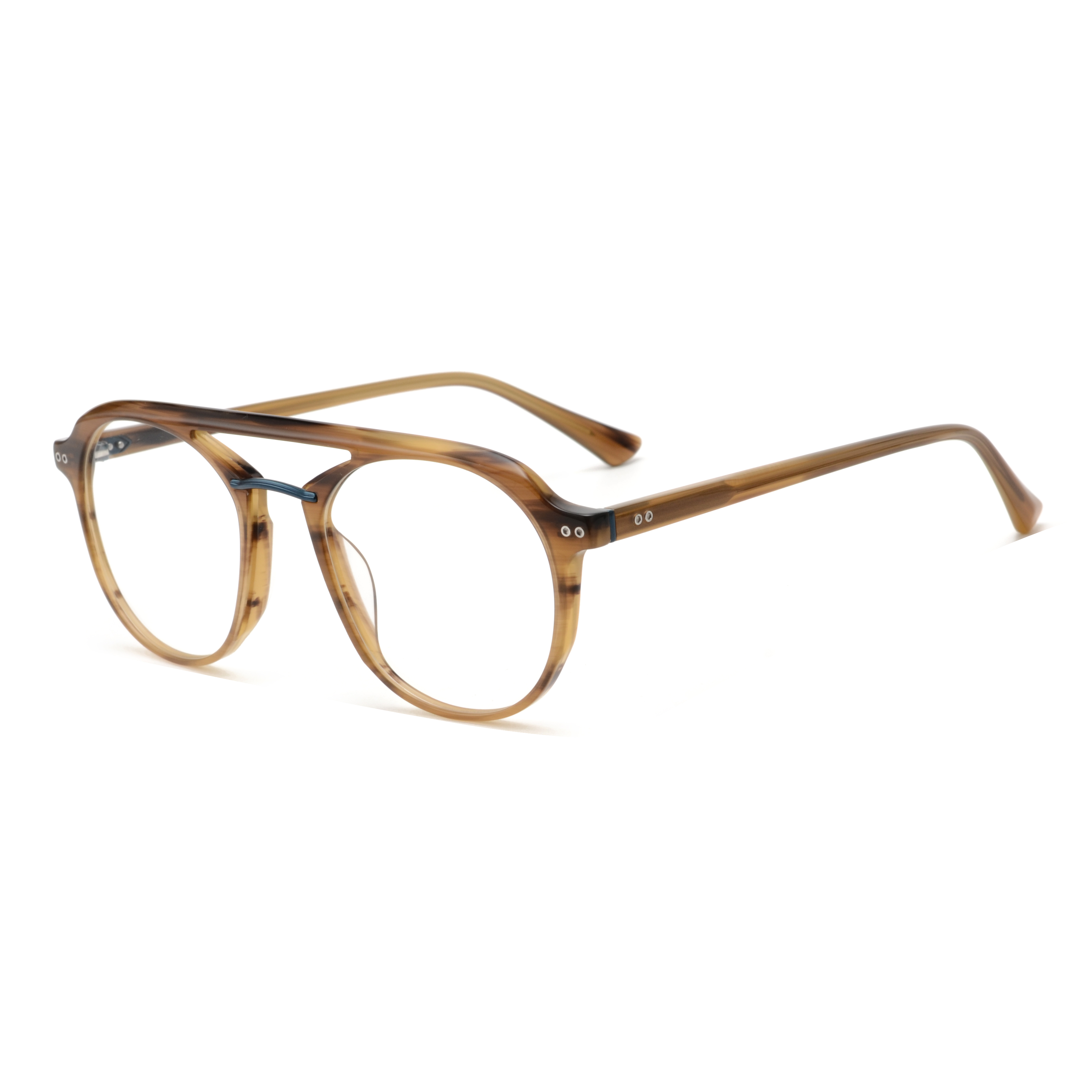 Luxury Personality Acetate Spectacle Frame Aviation clear Lens Men Eyewear Handmade Glasses