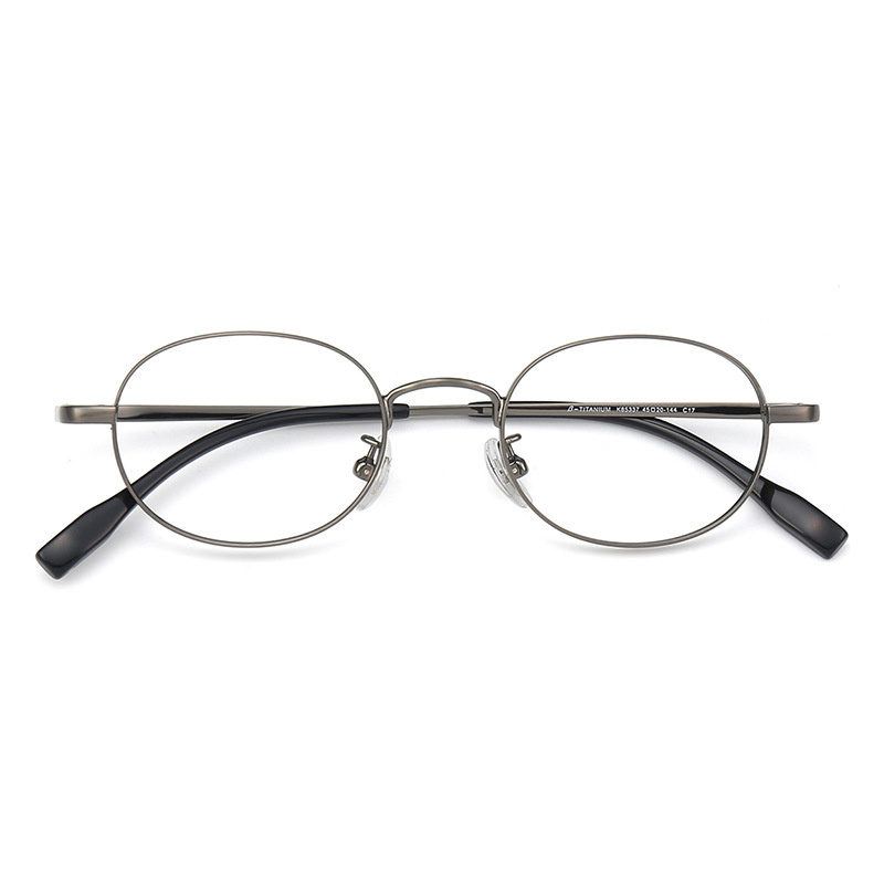 Vintage Small Ultra-Light Beta Titanium Eyeglass Frames - Vacuum Plated Fashion Round Optical Frames for Women (Unisex)