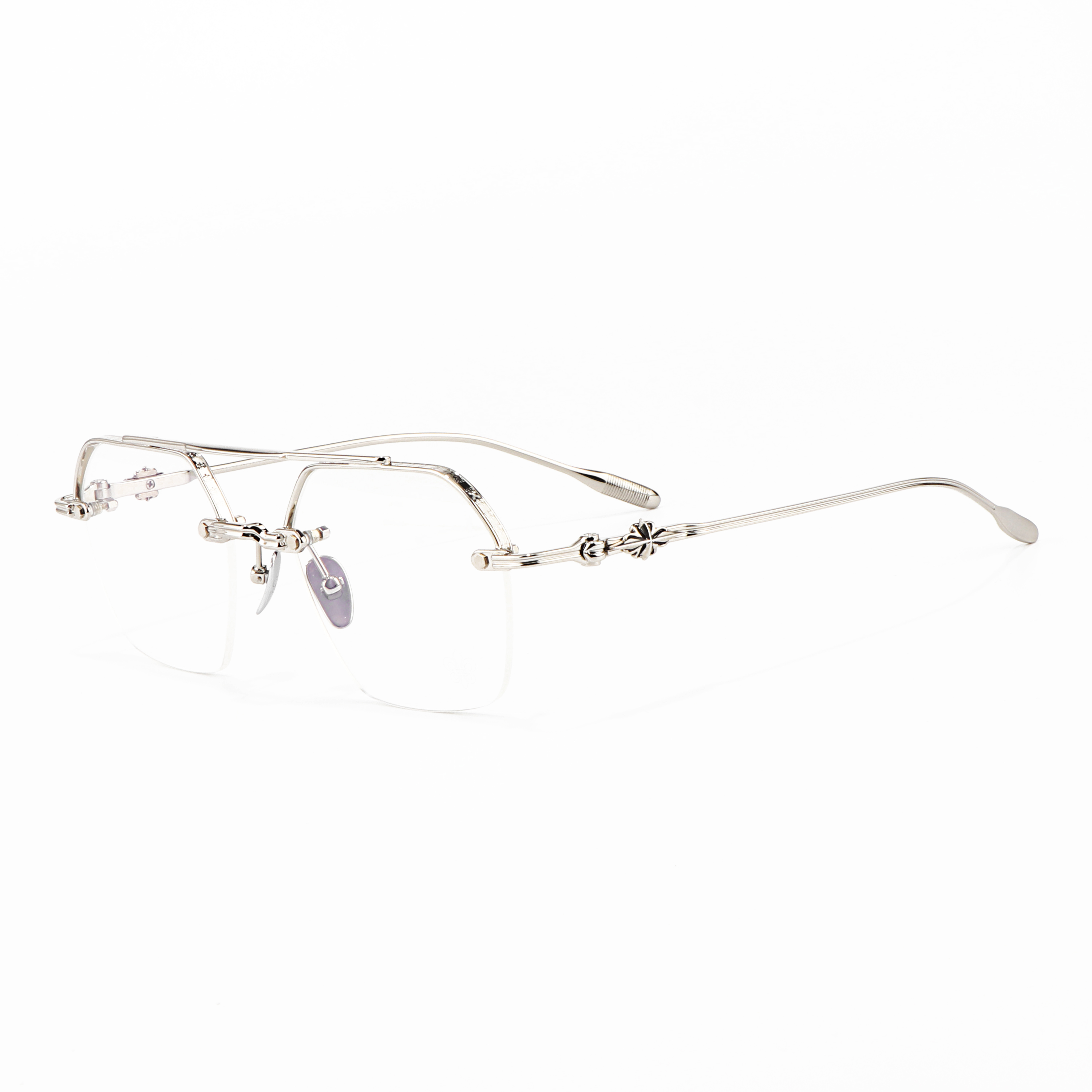 Women's Men's Pilot Half Frame Black Optical Prescription Presbyopia Large Frame Luxury Brand Light Frames for Eye Glasses Eyes