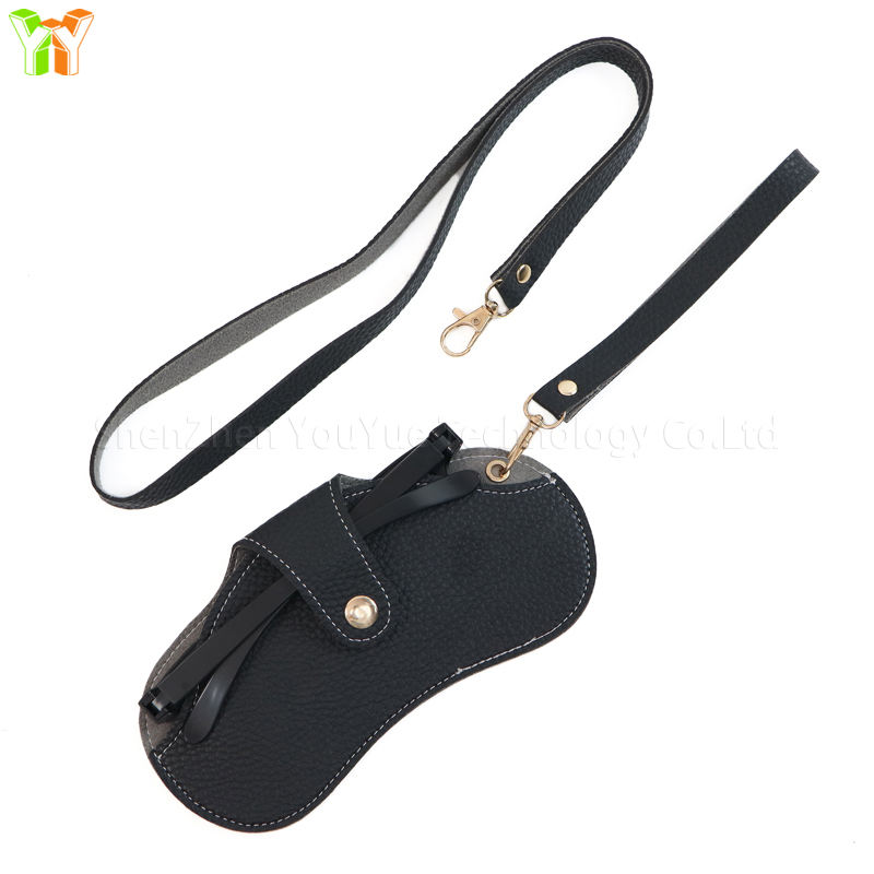 Wholesale PU Leather Eye Ware Glasses Storage Bag Sunglasses Case Hanging Outdoor Decoration Glasses Carrier