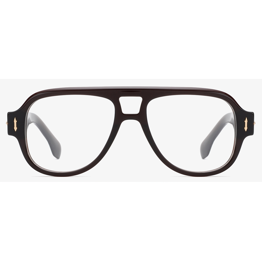 BD001 Hot Sale New Luxury Double Bridge Optical Frame Aviation Style Acetate Eyeglasses