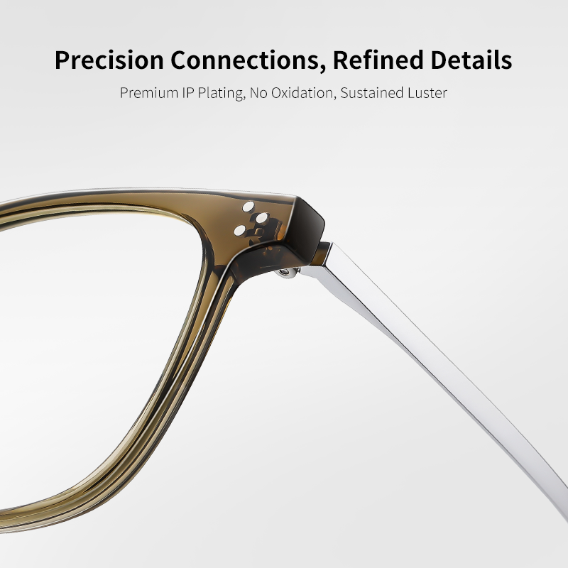 Eyeglass TR90 Frames Anti-Blue Full Rim Rectangle Design Beta Titanium Temples UV Protection Classical Style