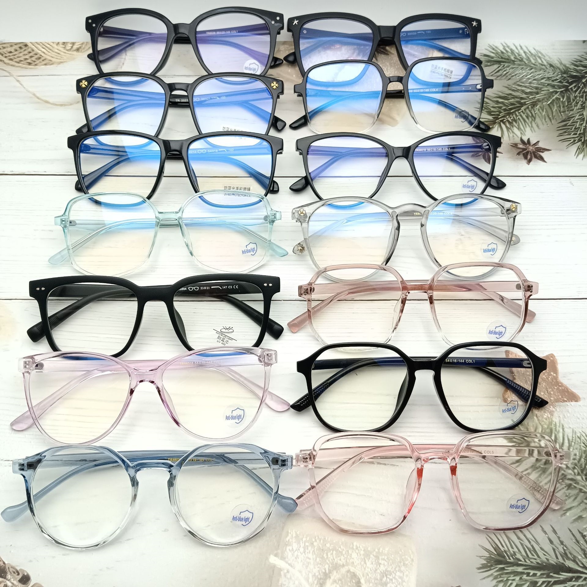 Wholesale Mixed Stock TR90 Eyeglasses Frame Assorted Fashion Styles Square Optical Frames Bulk Purchase for Retailers