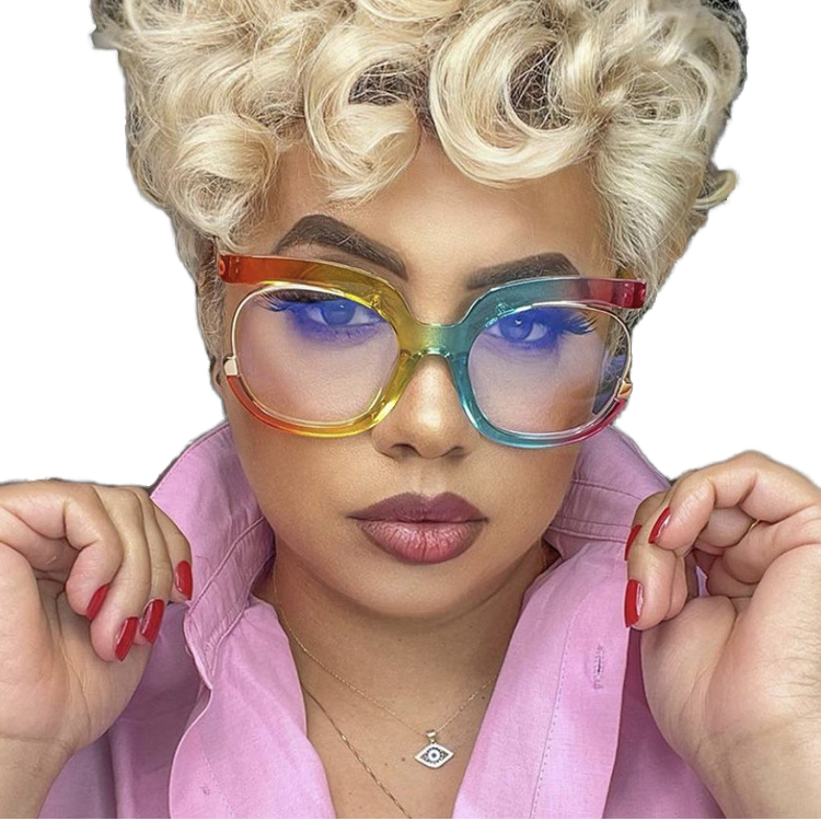 Hot Sale Women's Oversized Round Clear Eyeglass Frames 2025 Fashion Optical Eyewear TR90 Material for Men and Ladies