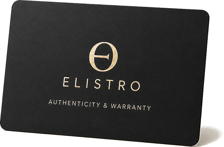 Elistro authenticity and warranty card