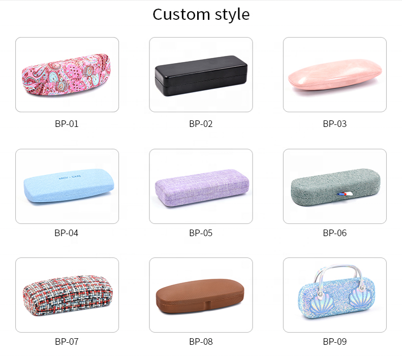 Bestclean Hot Sale Custom logo Hard Shell Glass Case Eyeglass case High Quality Portable Black Glasses Hard case A22-T63