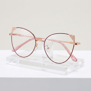 Classic Metal Blue Light Blocking Glasses Frames For Adults Unisex Cat-Eye