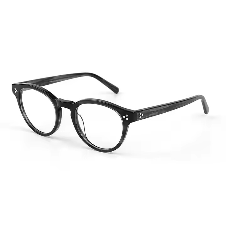 Vintage Small Frame Plate Eyeglasses Classic Solid Durable Popular Tortoiseshell Acetate Optical Frames Men Women Diamond Face